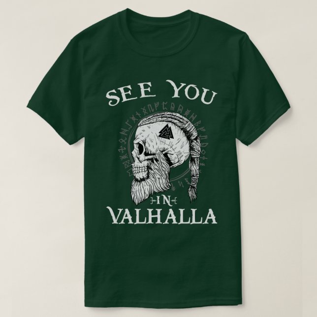 Vi ses i Valhall Viking T Shirt (Design framsida)