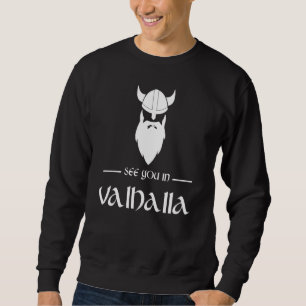 Vi ses i Valhalla Viking Norse Lång Ärmad Tröja