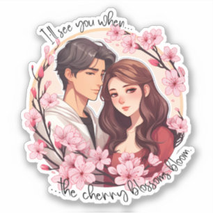 Vi ses när Cherry Blommars Bloom Klistermärken