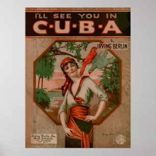 Vi ses på Kuba, lakan musiktäckning. Poster