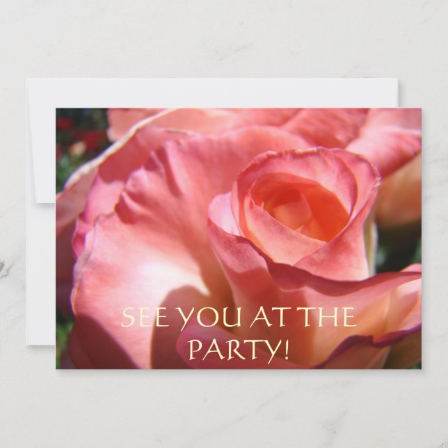 VI SES PÅ PARTYT! Rosa Ros Inbjudningar Evenemang (Framsida)