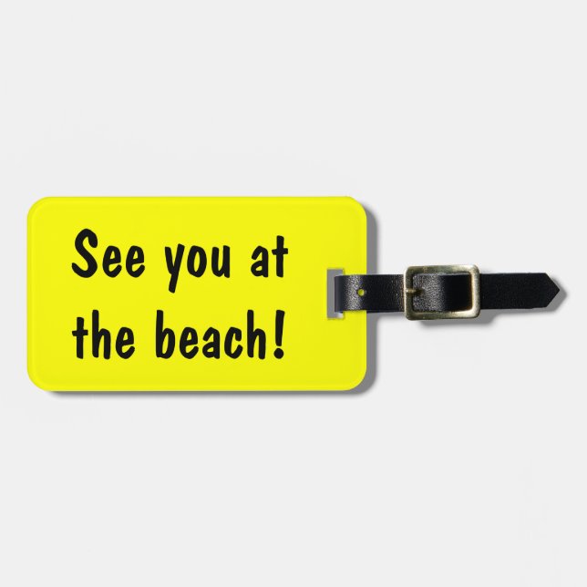 Vi ses på stranden | resgodspåse och resväska bagagebricka (Horisontell Framsida)