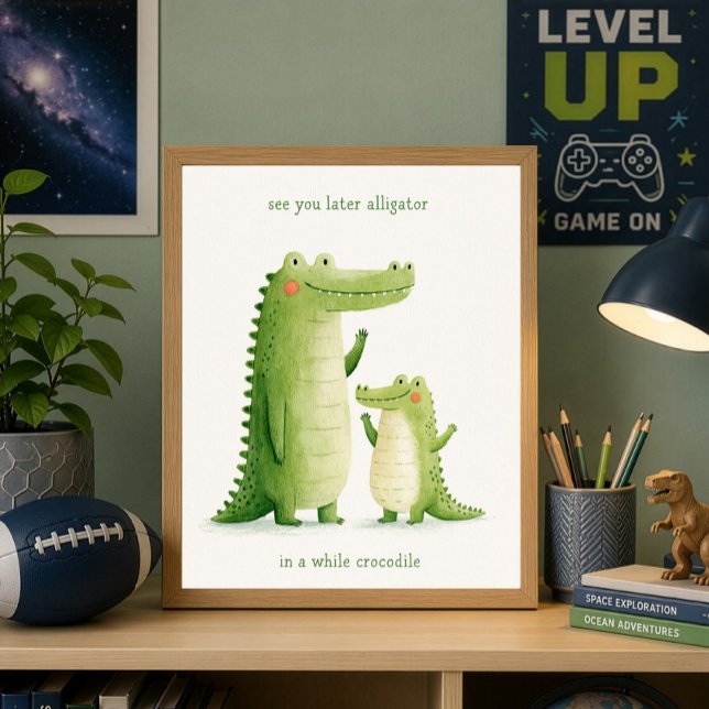 Vi ses senare Alligator Söt Krokodil Poster (Skapare uppladdad)
