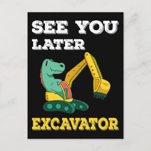 Vi ses senare i Excavator I - Småbarn Boys Kids Vykort