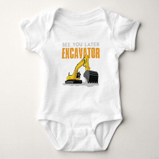 Vi ses senare i Excavator Småbarn Boy Kids T-shirt (Framsida)