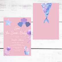 Vi ses snart baby Havsrosa Babyfirande