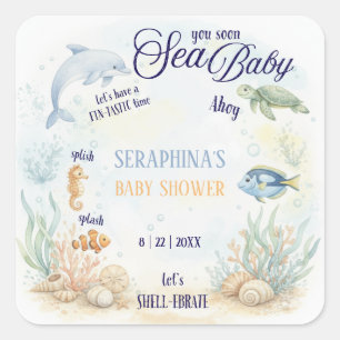 Vi Ses Snart Baby Shower Fyrkantigt Klistermärke