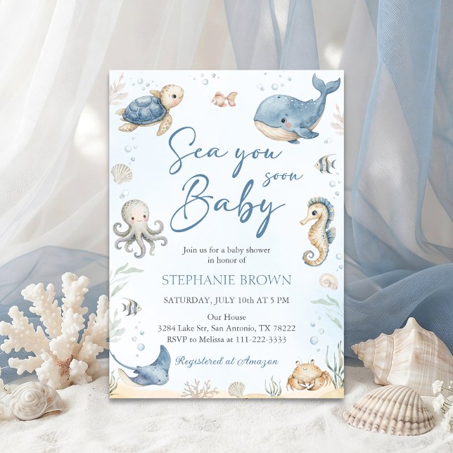 Vi ses snart Baby Shower-inbjudan Inbjudningar (Skapare uppladdad)