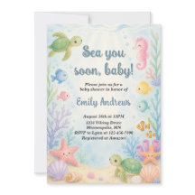 Vi ses snart Baby Shower-inbjudan
