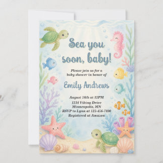 Vi ses snart Baby Shower-inbjudan Inbjudningar