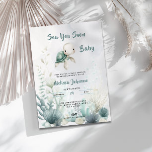 Vi ses snart Baby Shower Könsneutral Inbjudan