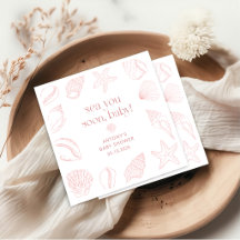 Vi Ses Snart Bebis Kusttema För Baby Shower Servet