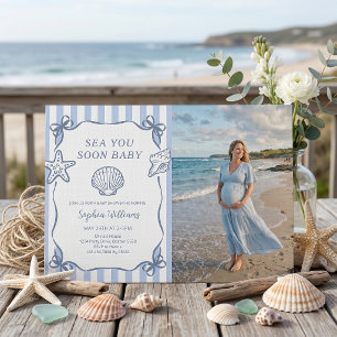 Vi Ses Snart Bebis Sommar Babyshower Inbjudan