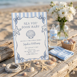 Vi Ses Snart Bebis Sommar Babyshower Inbjudan