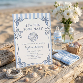 Vi Ses Snart Bebis Sommar Babyshower Inbjudan