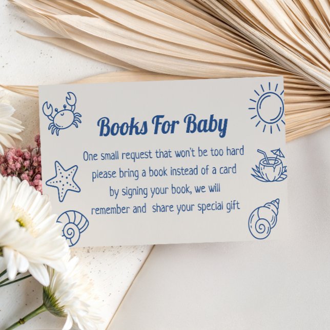 Vi ses snart Kust baby shower bokförfrågan Tilläggskort (Skapare uppladdad)
