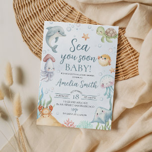 Vi ses snart under havet Baby Shower Inbjudningar