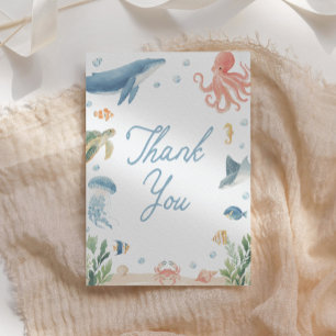 Vi ses snart under havet Baby Shower Tack Kort