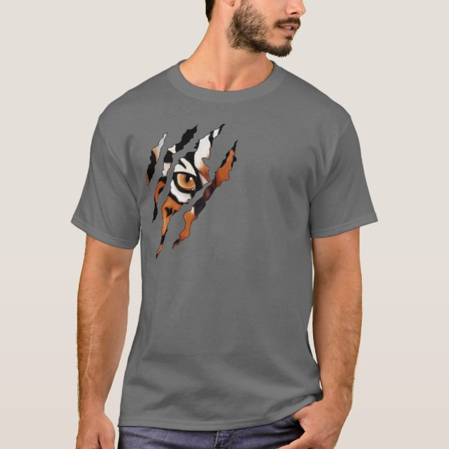 Vi ses. Tiger Öga och Klo T-Shirt (Framsida)