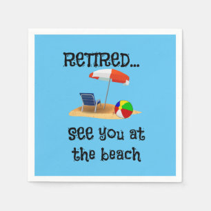 Vi ses vid Beach, populär design. Pappersservett