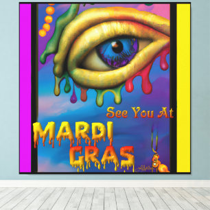 Vi ses vid Mardi Gras Öga Canvastryck