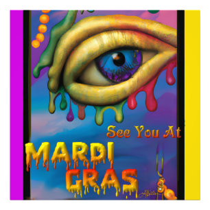 Vi ses vid Mardi Gras Öga Fototryck