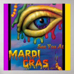 Vi ses vid Mardi Gras Öga Poster