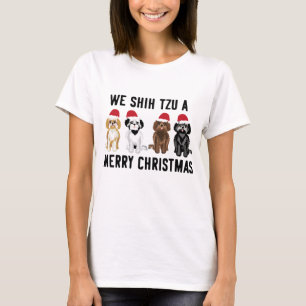 Vi Shih Tzu a God jul Hund T Shirt
