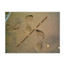 Vi Shovel Sand Not Snö - Fotavtryck i Sand