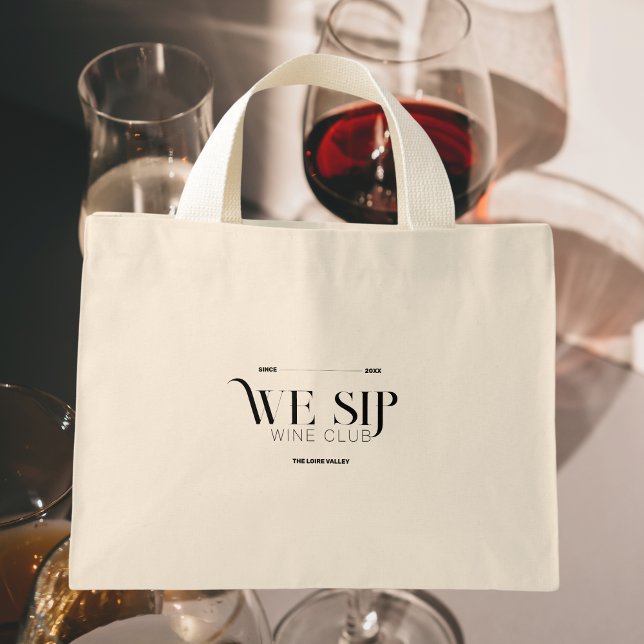 Vi Sip Vin Klubb Anpassningsbar Vapensköld Vin Mini Tygkasse (Skapare uppladdad)
