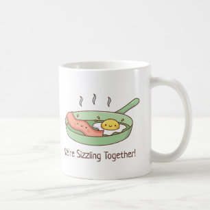 Vi Sizzlar Tillsammans, Bacon Och Ägg Doodle Kaffemugg