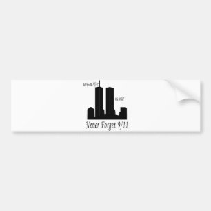 Vi ska glömmer aldrig 9/11 bildekal