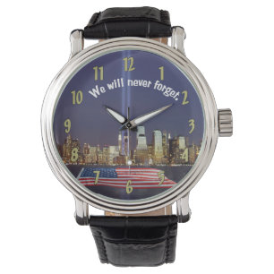 Vi ska glömmer Tribute aldrig 9-11 Armbandsur