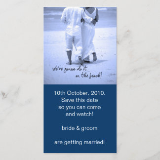 Vi ska göra det på stranden! spara datumet