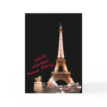 Vi ska har alltid det standarda Paris kortet (5" x