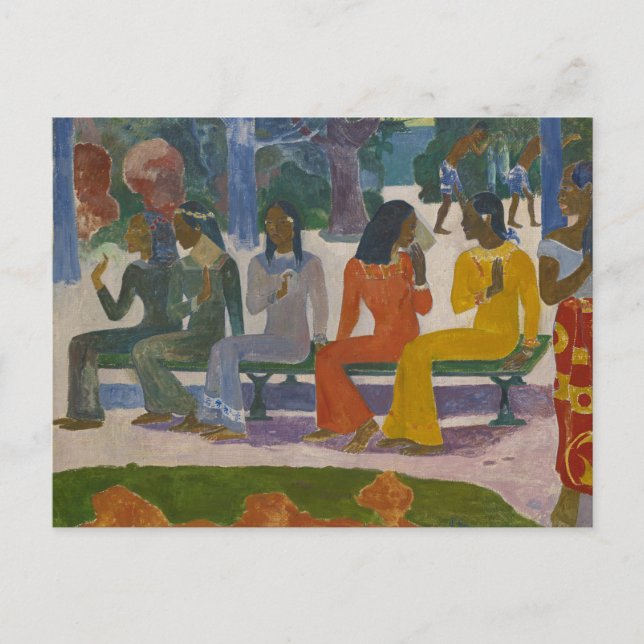 Vi ska inte gå till marknaden idag av Gauguin  Vykort (Framsida)