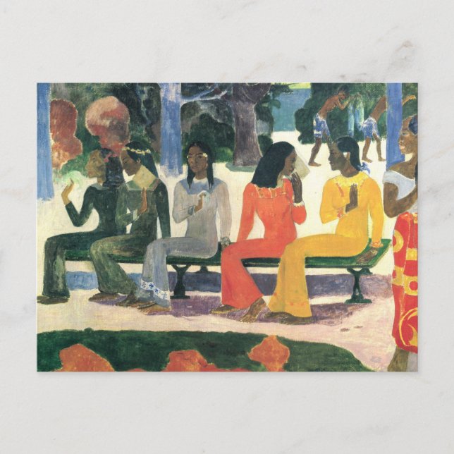 Vi ska inte gå ut på marknaden i dag - Paul Gaugui Vykort (Framsida)