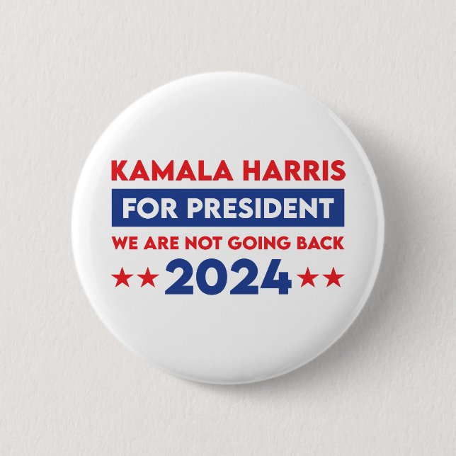 Vi ska inte tillbaka Kamala Harris till president Knapp (Framsida)