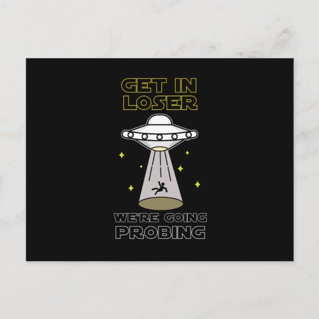 Vi ska leta efter en sci-fi-UFO Helg Vykort (Framsida)