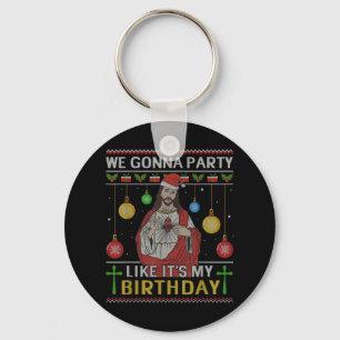 Vi ska Party som om det är min födelsedag Jesus Sw Nyckelring