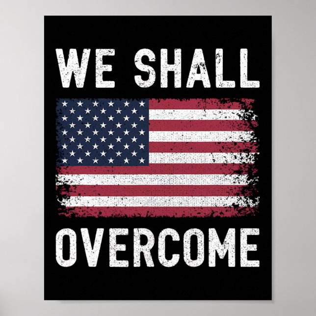 Vi Skall Segra Protest Amerikansk Flagga  Poster (Framsidan)