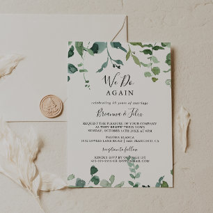 Vi skriver återigen Grönt Foliage Vow Renewal Inbjudningar