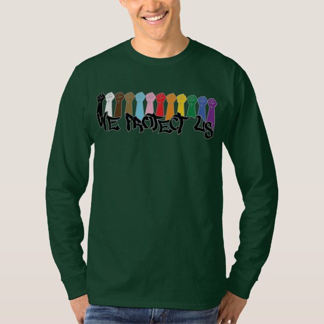 Vi skyddar oss t shirt (Framsida)