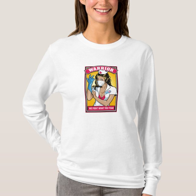 Vi slåss mot det du är rädd för t shirt (Framsida)