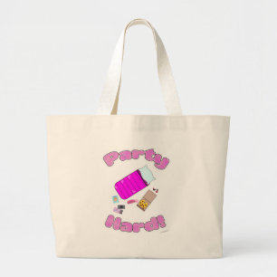 Vi Slumber Party Hard Funny Slogan Tecknad Joy Jumbo Tygkasse
