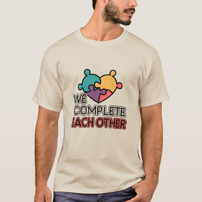 Vi slutför varandra t shirt (Framsida)