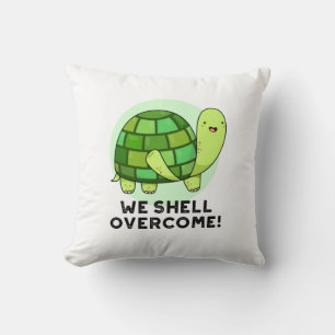 Vi Snäcka Overcome Funny Tortoise Pun Kudde