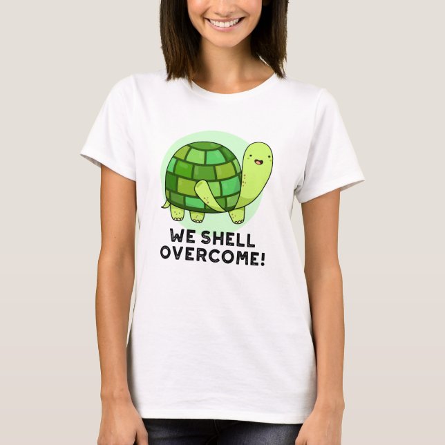 Vi Snäcka Overcome Funny Tortoise Pun T Shirt (Framsida)