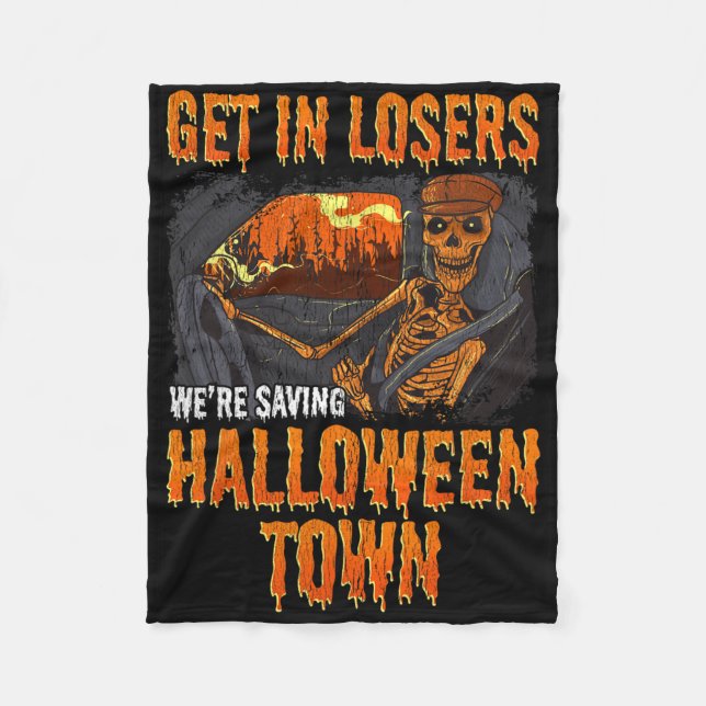 Vi sparar Halloween-staden Fleecefilt (Framsidan)