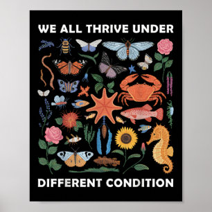 Vi springer alla under olika Villkor Neurodive Poster